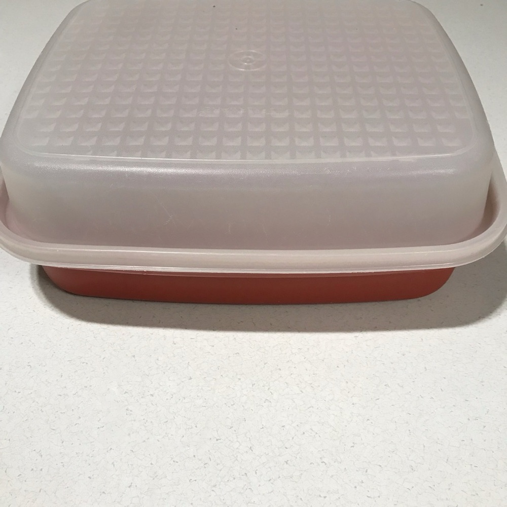 Vintage Tupperware Season N Serve Meat Marinade Contain w/Lid Paprika Red 1294-1